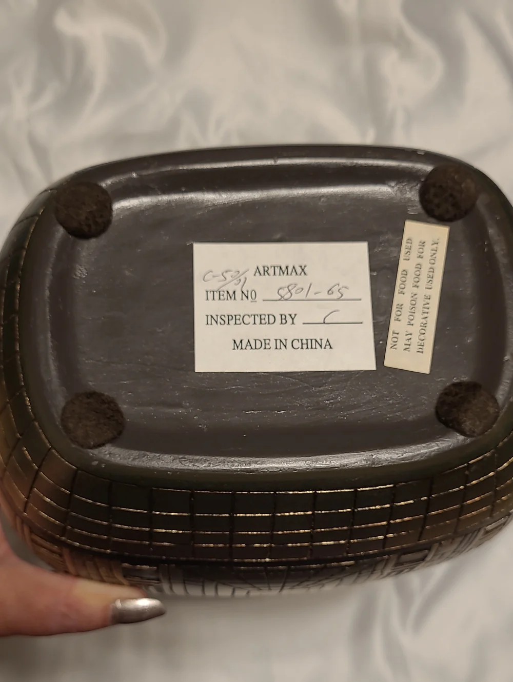 Artmax Embossed Bronze Decorative Architectural Vase.  13